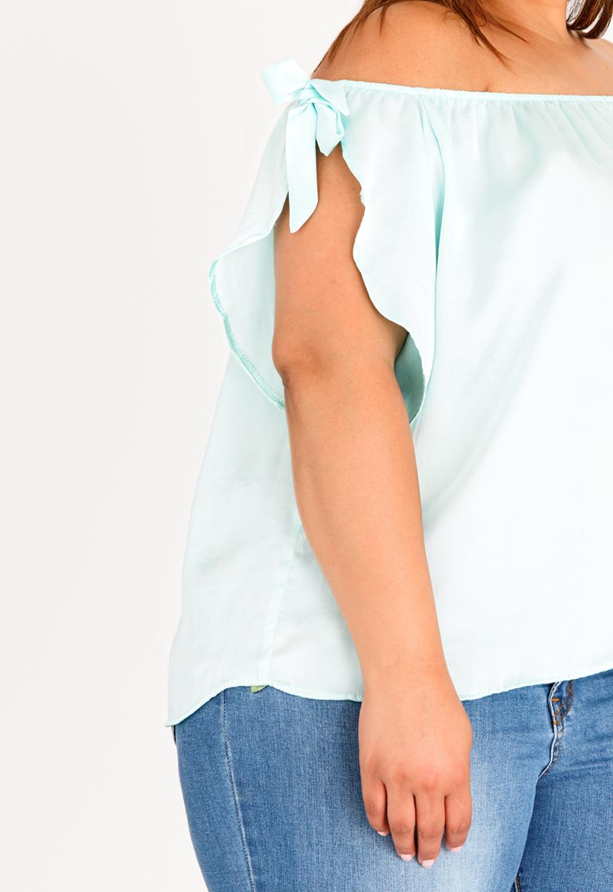 STYLE REPUBLIC PLUS - Hammered Satin Blouse Mint