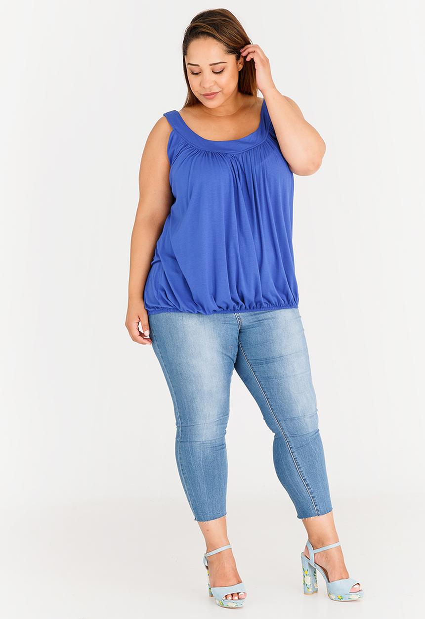 edit Plus - Bubble Hem Cami Cobalt