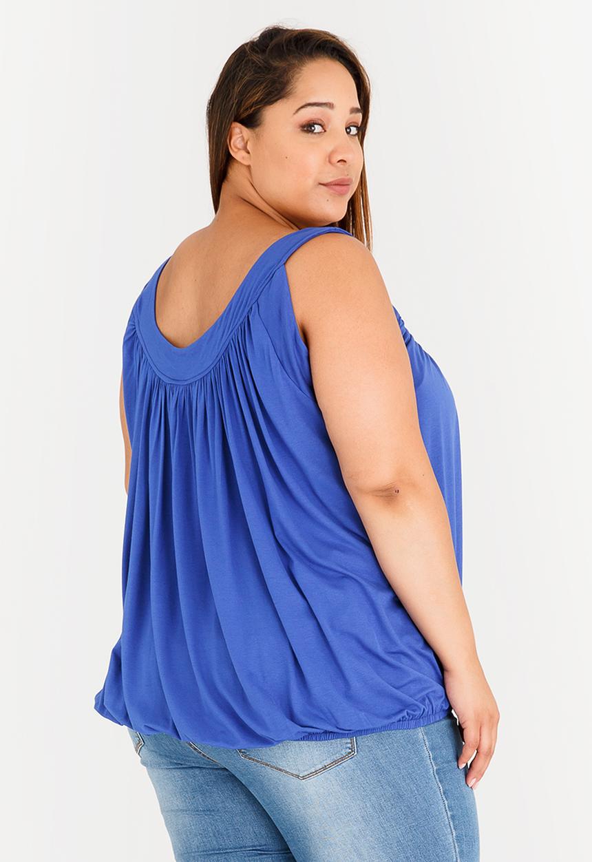 edit Plus - Bubble Hem Cami Cobalt