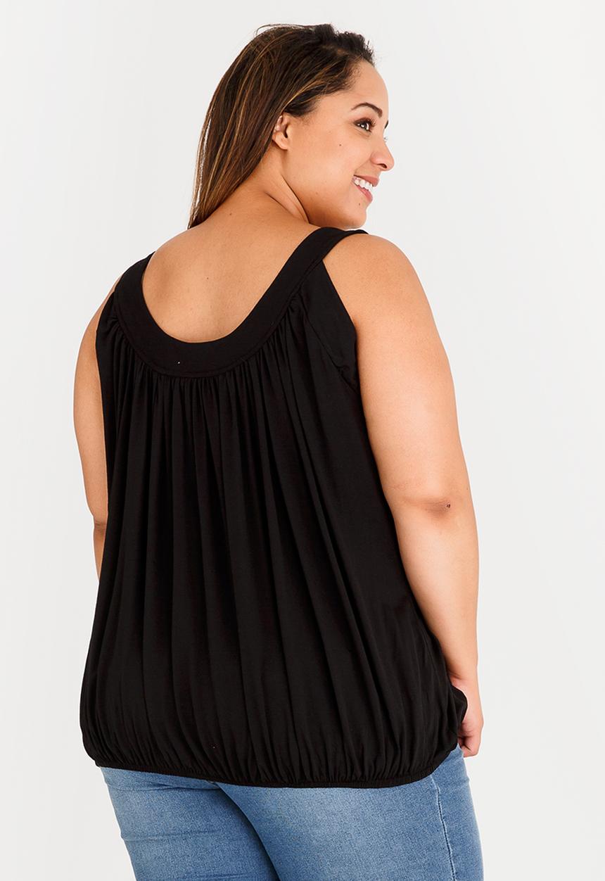 edit Plus - Bubble Hem Cami Black