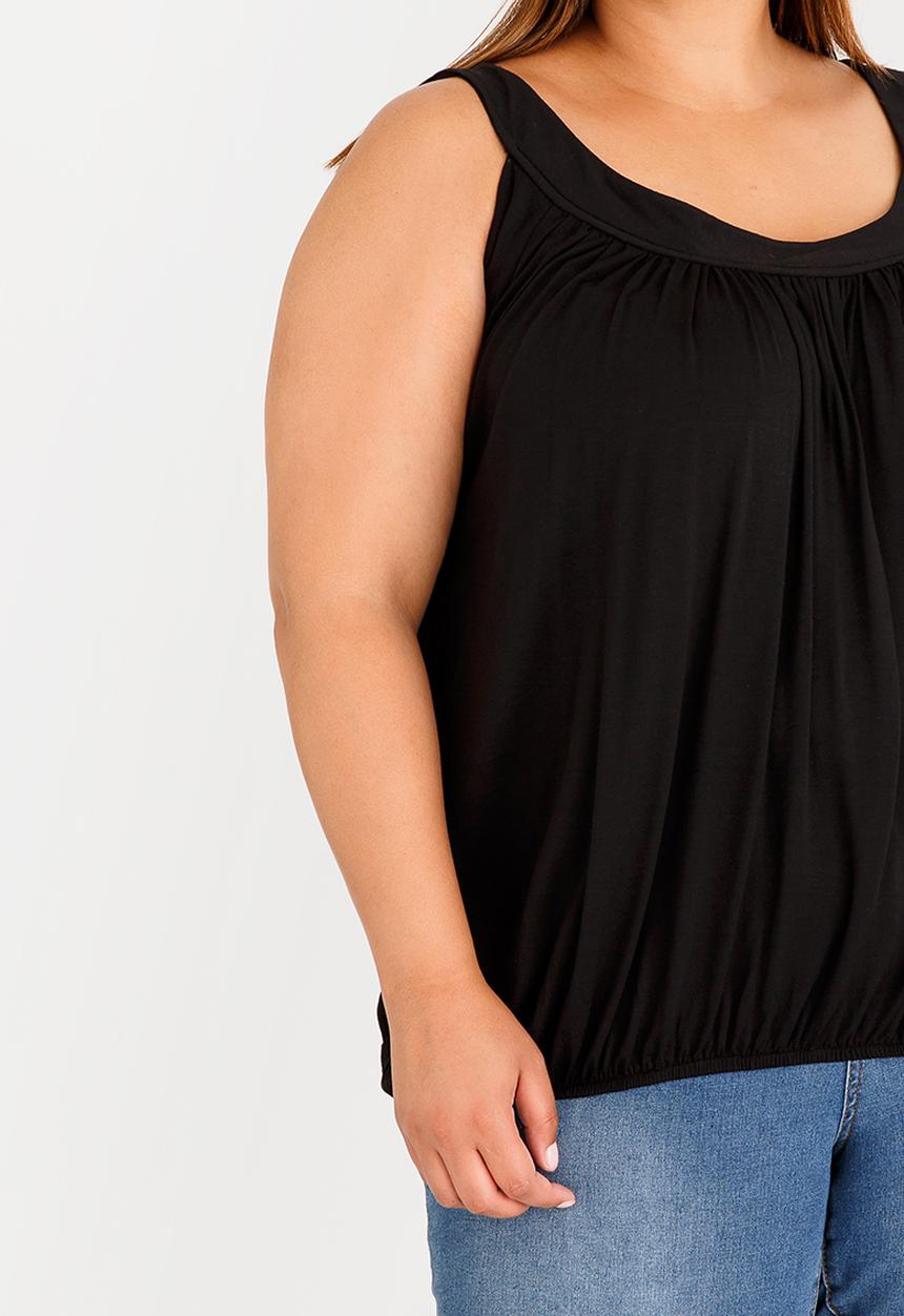 edit Plus - Bubble Hem Cami Black