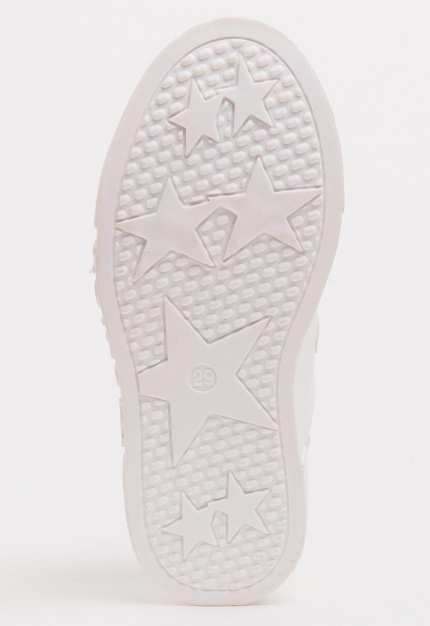 Pop Candy - Girls Rose Printed Sneaker White