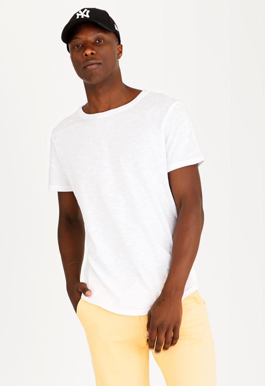 Unruly - Longer Length Printed Tee White