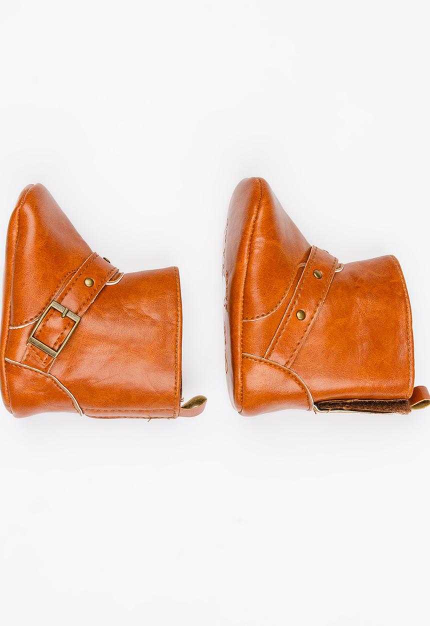 Pop Candy - Booties with buckle detail - tan