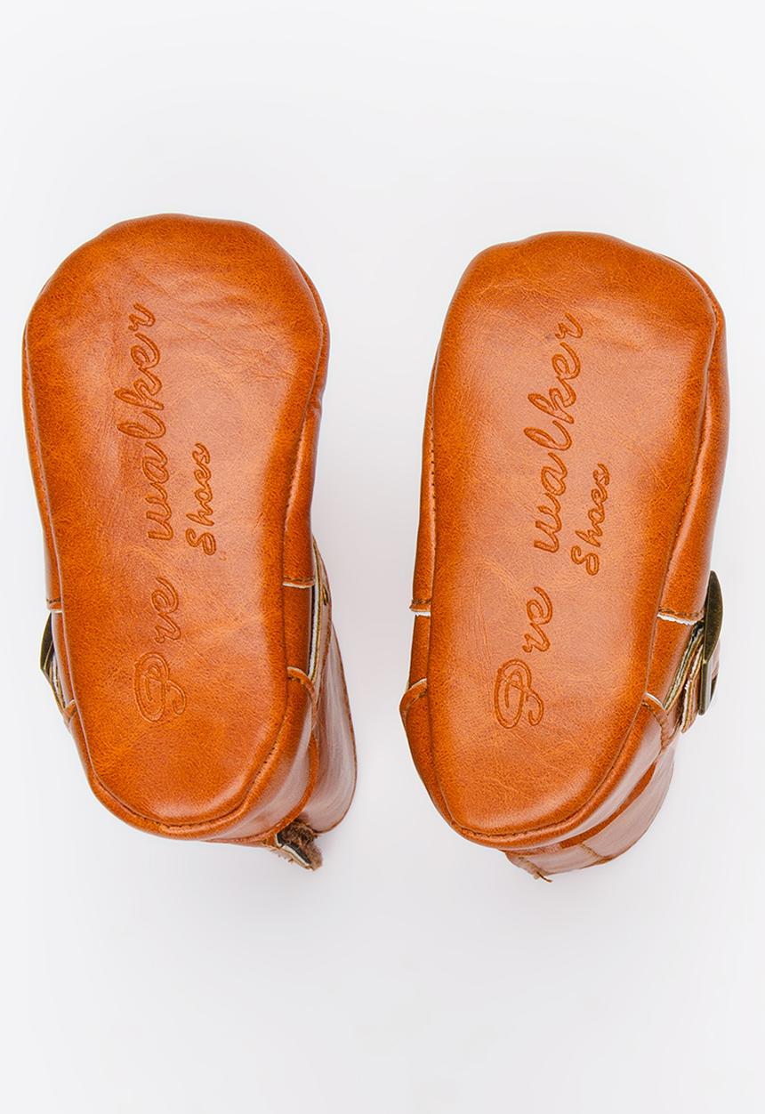 Pop Candy - Booties with buckle detail - tan