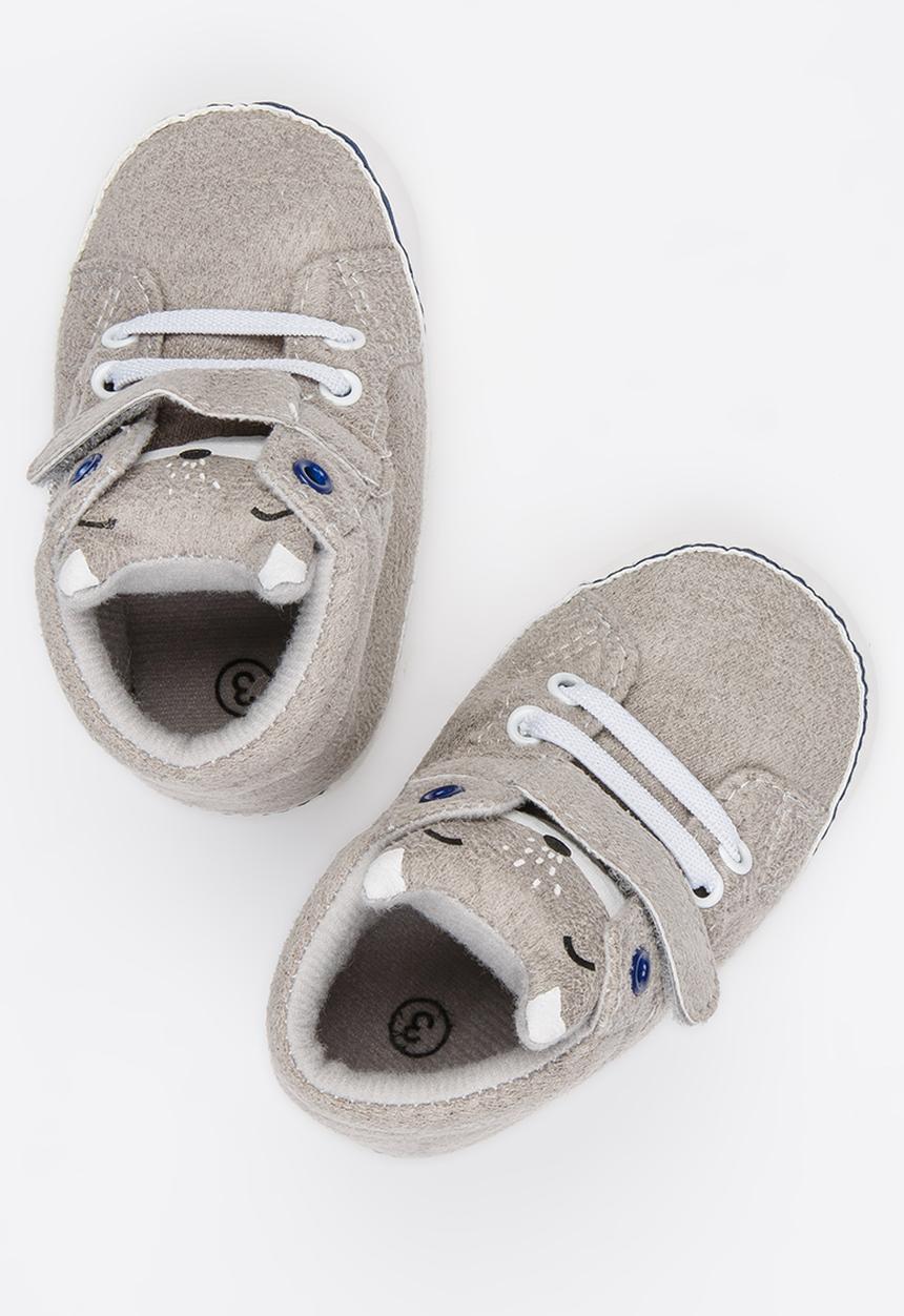 Pop Candy - High top sneaker with velcro strap closure - grey