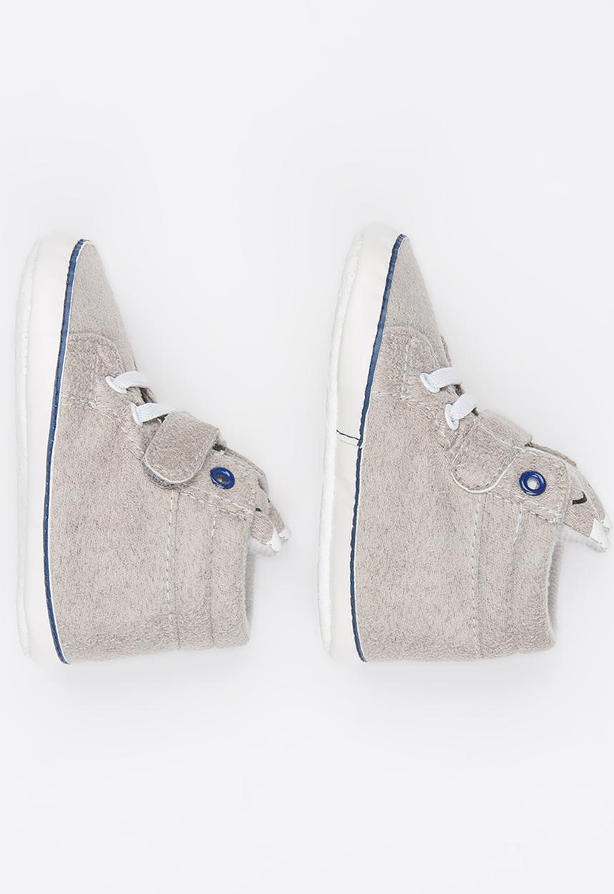Pop Candy - High top sneaker with velcro strap closure - grey