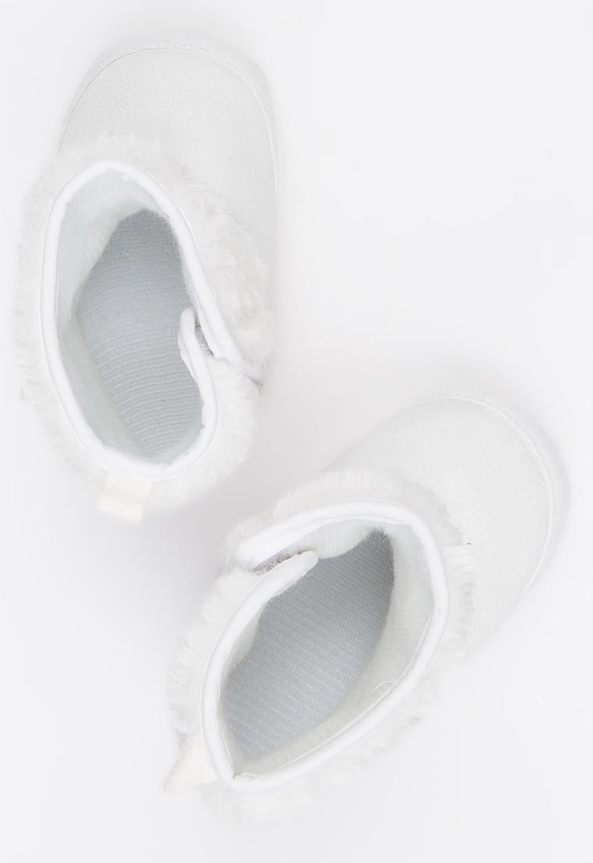 Pop Candy - Girls bow boots - white