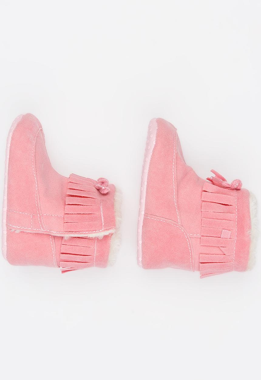 Pop Candy - Girls Fringed Boot Mid Pink