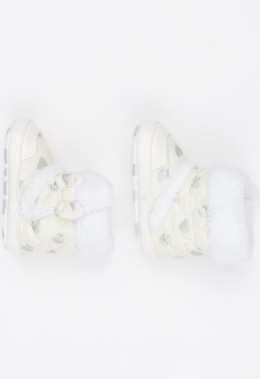 Pop Candy - Girls Bow Boots Milk
