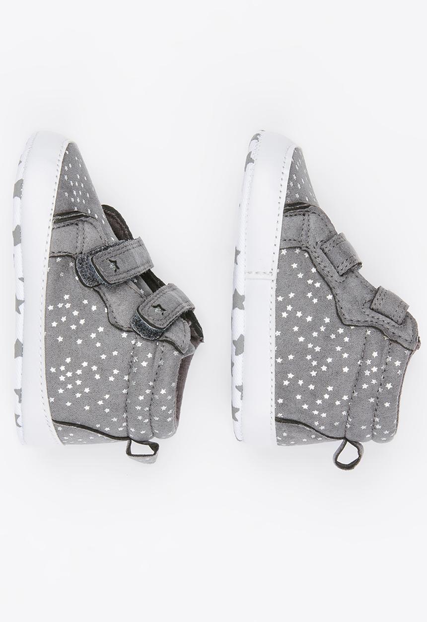 Pop Candy - Double strap velcro closure sneakers - grey