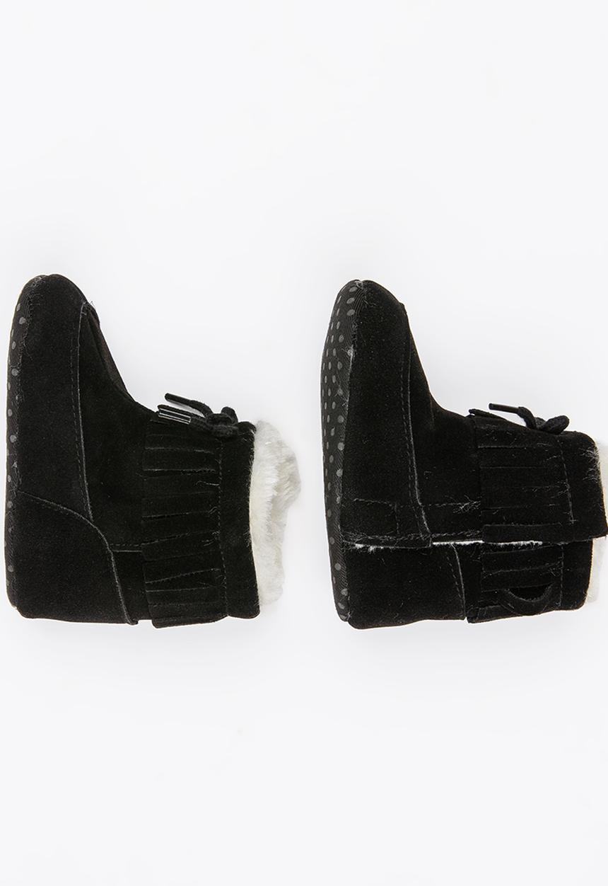 Pop Candy - Fringed boot - black