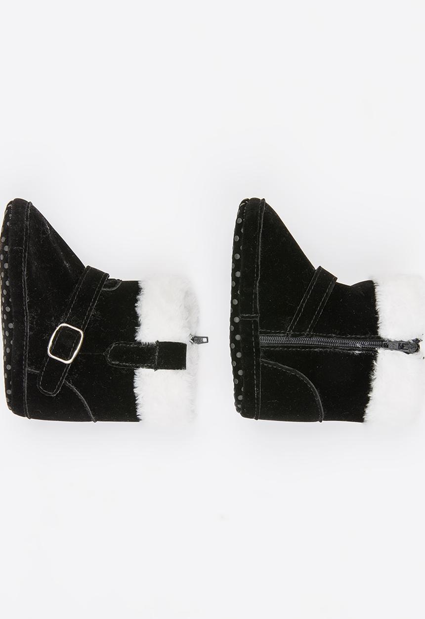 Pop Candy - Girls Buckle  Boot Black