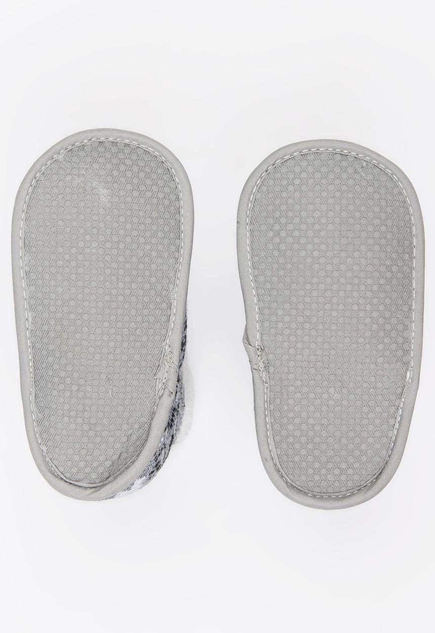 Pop Candy - Boys booties - grey & black 