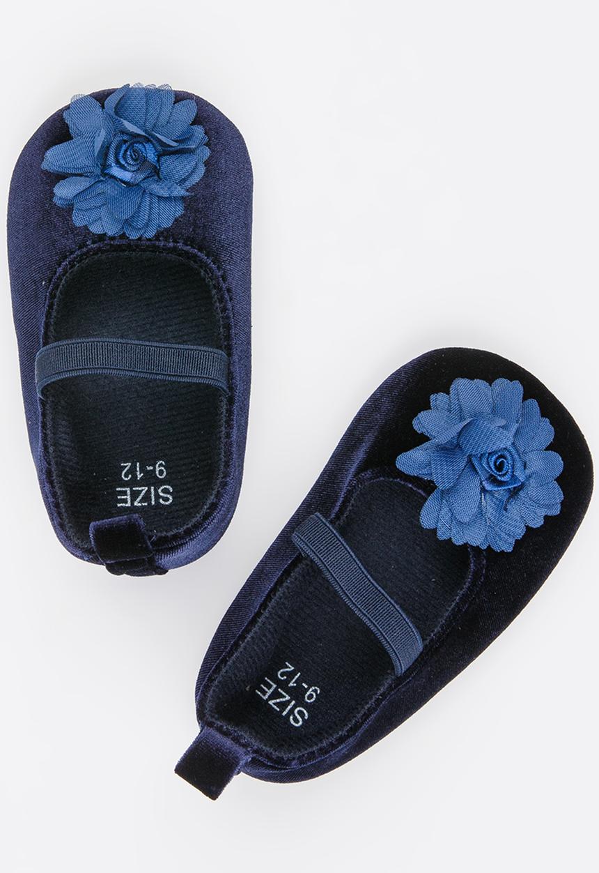 Pop Candy - Girls Flower  Pump Navy