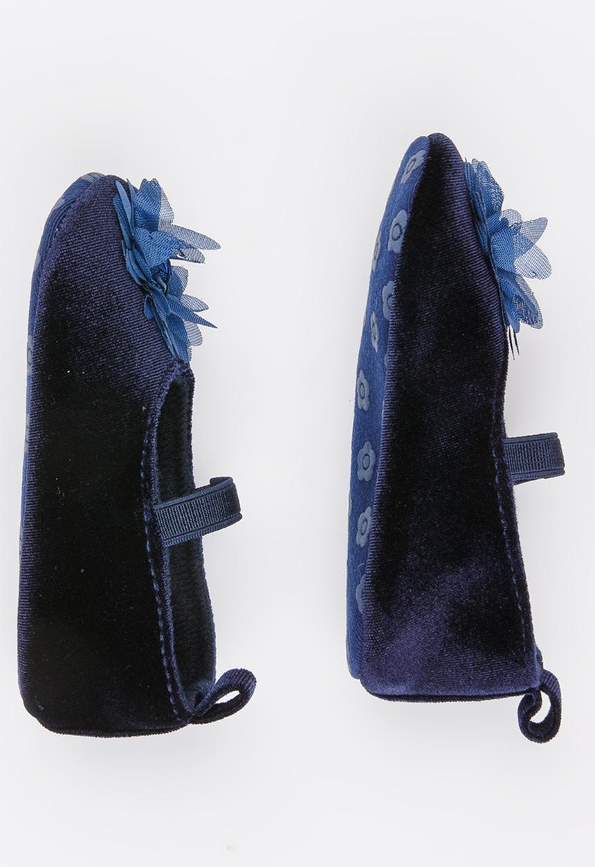 Pop Candy - Girls Flower  Pump Navy