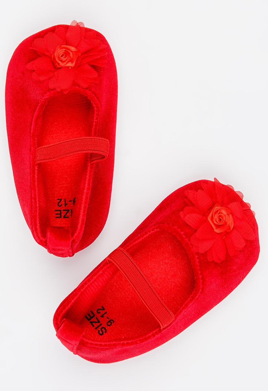 Pop Candy - Girls Flower  Pump Red