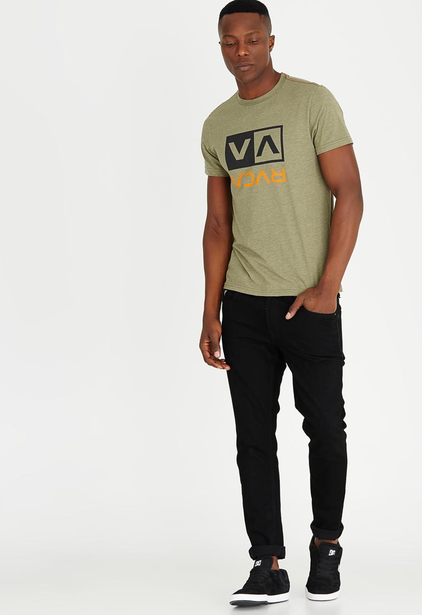 RVCA - Two Colour Flipped Box  T-shirt Khaki Green