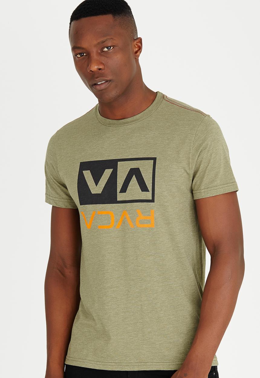 RVCA - Two Colour Flipped Box  T-shirt Khaki Green