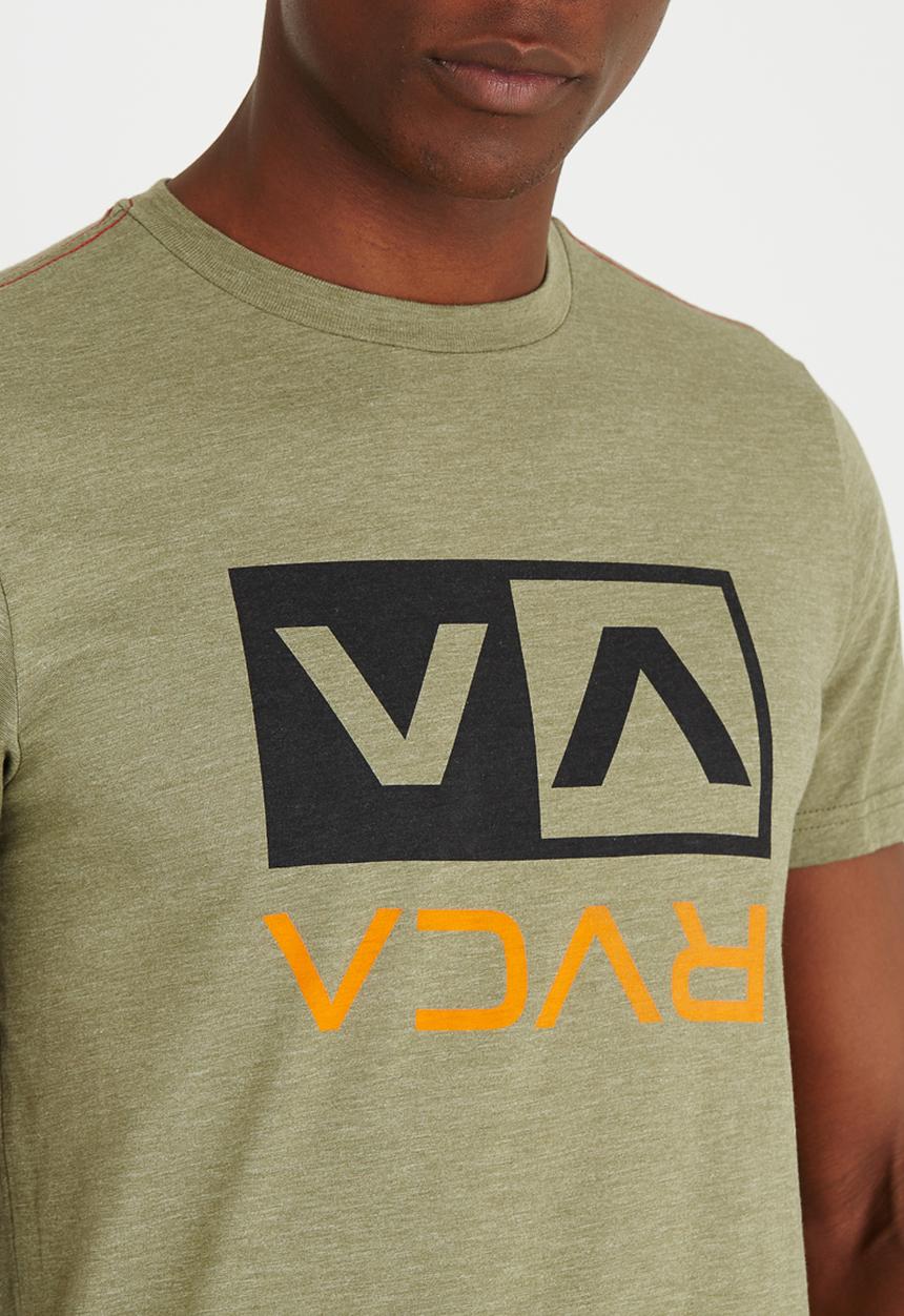 RVCA - Two Colour Flipped Box  T-shirt Khaki Green