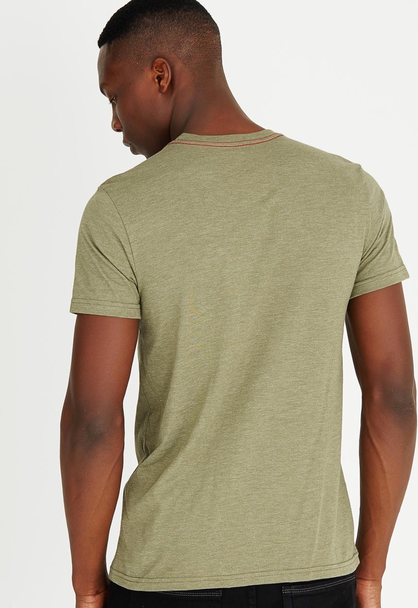 RVCA - Two Colour Flipped Box  T-shirt Khaki Green