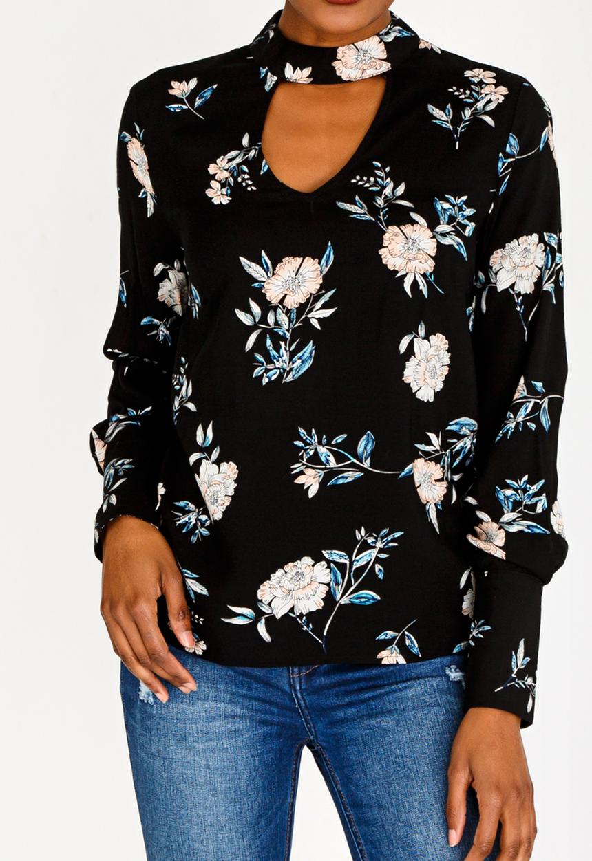 ONLY - Mesa Choker Top Black and White