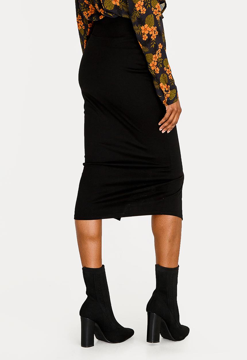 STYLE REPUBLIC - Zip Detail Bodycon Skirt Black