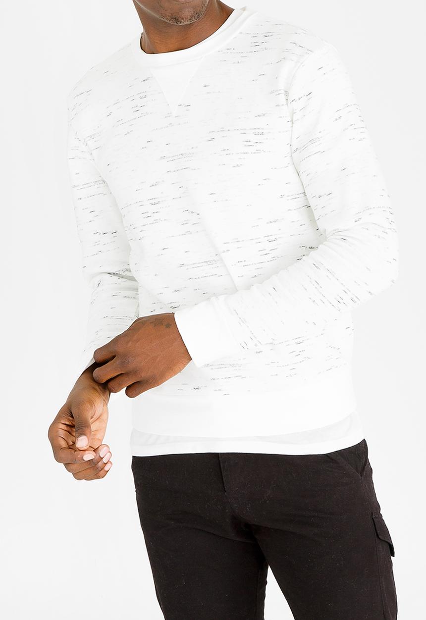 STYLE REPUBLIC - Relaxed Crew Neck Sweatshirt Cream