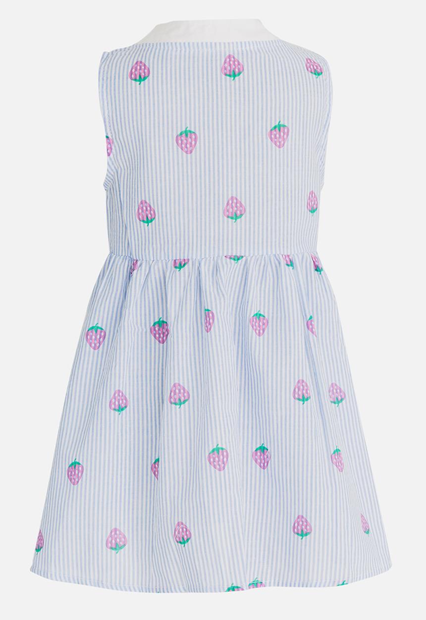 Pop Candy - Strawberry Printed Dress Pale Blue