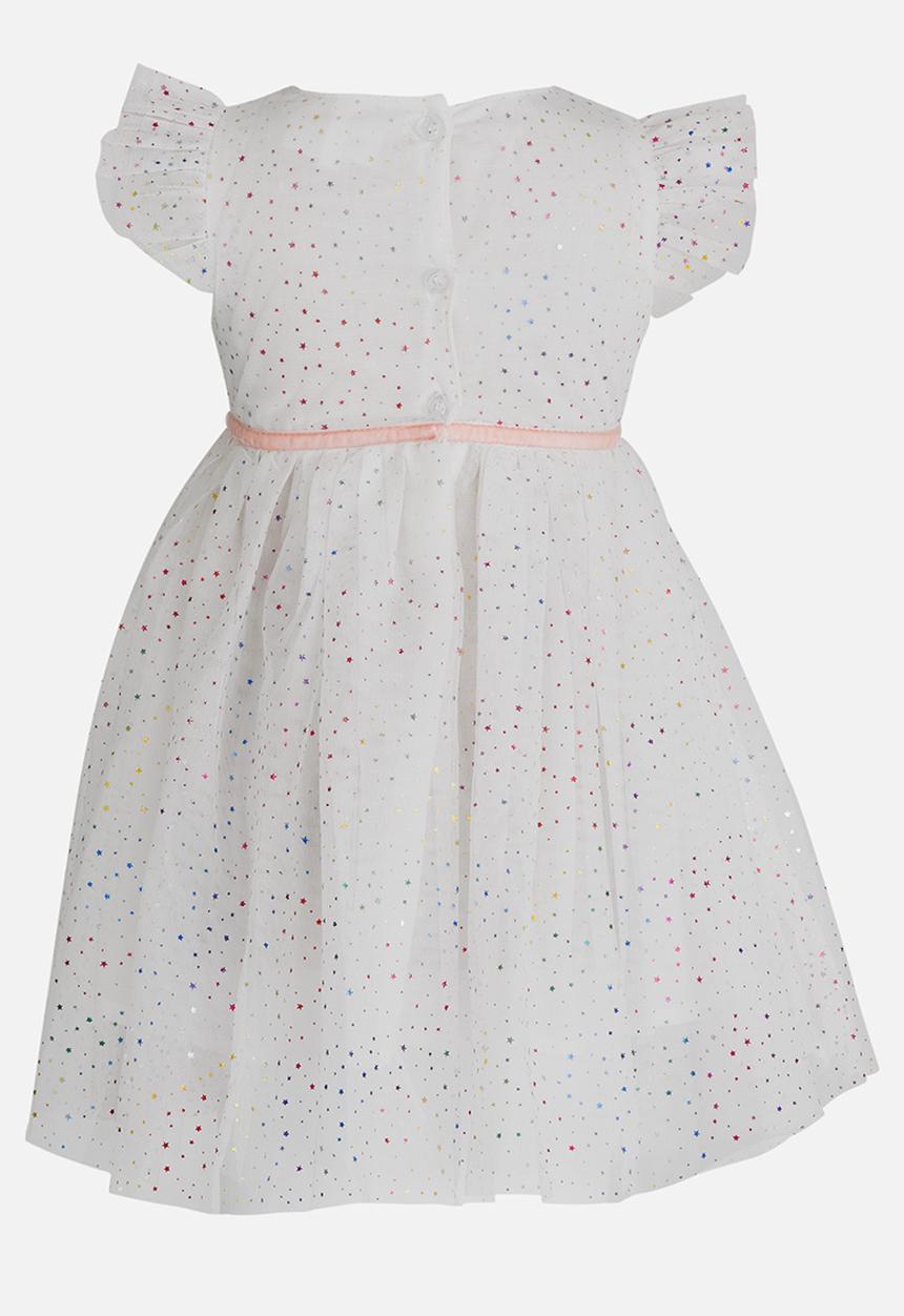 Pop Candy - Star Babydoll Dress White