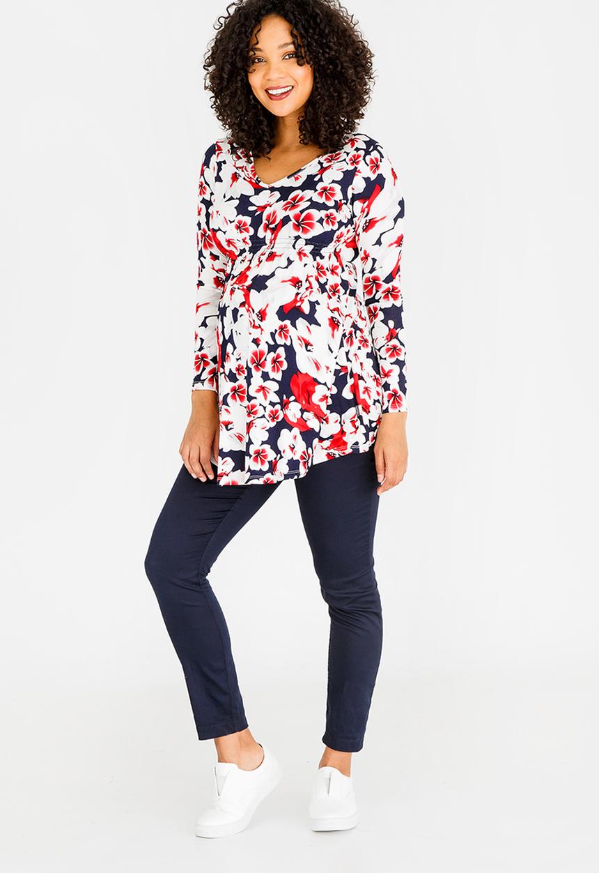 Cherry Melon - Printed Underbust Top Multi-colour