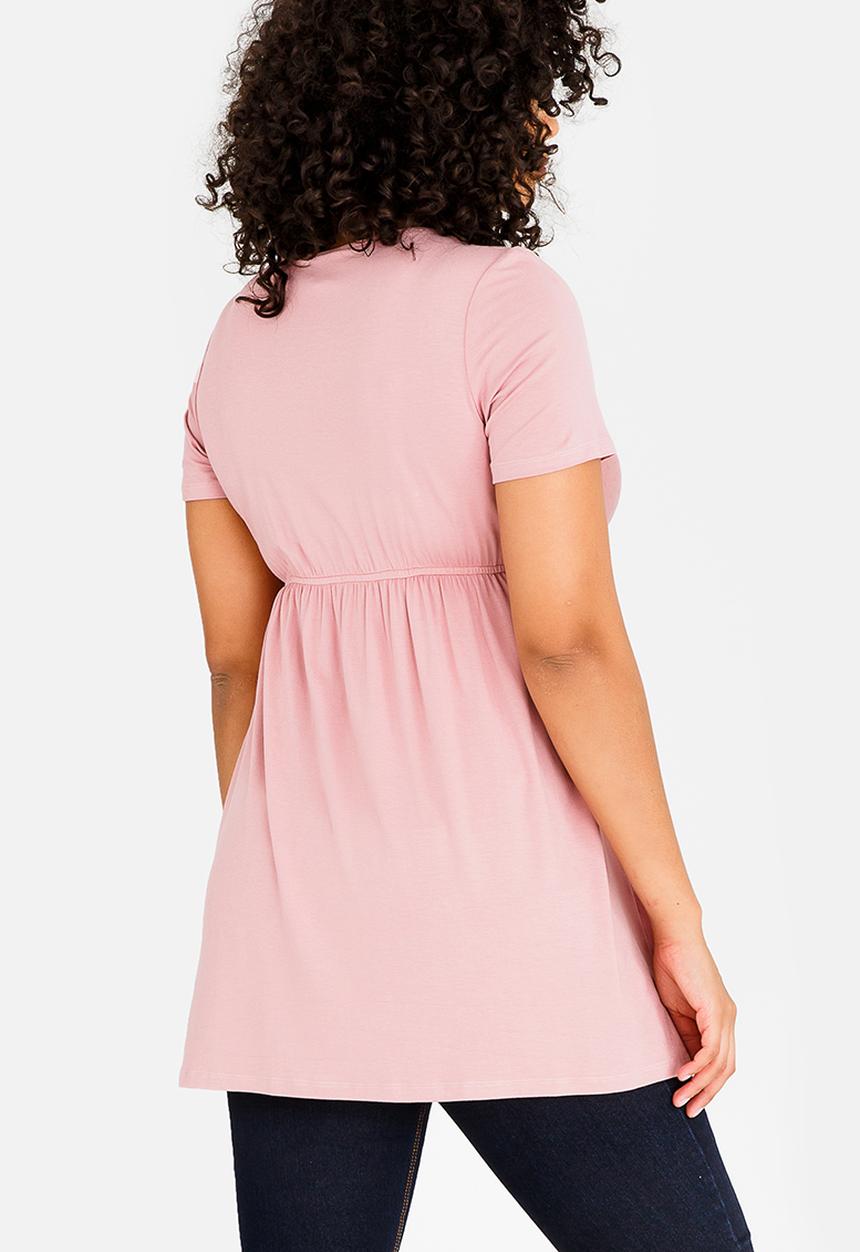 Cherry Melon - Mesh Skater Top Pale Pink