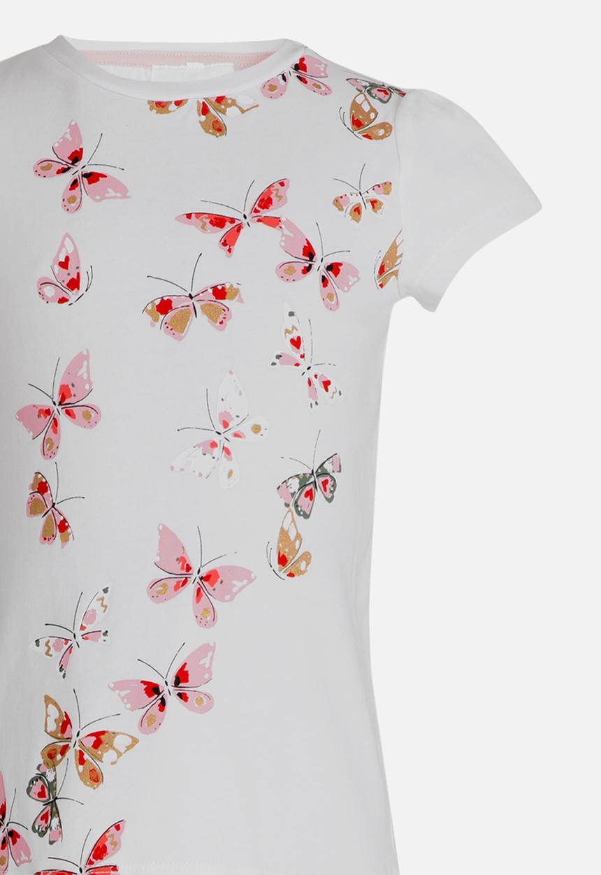 Pop Candy - Butterfly Printed Tee White