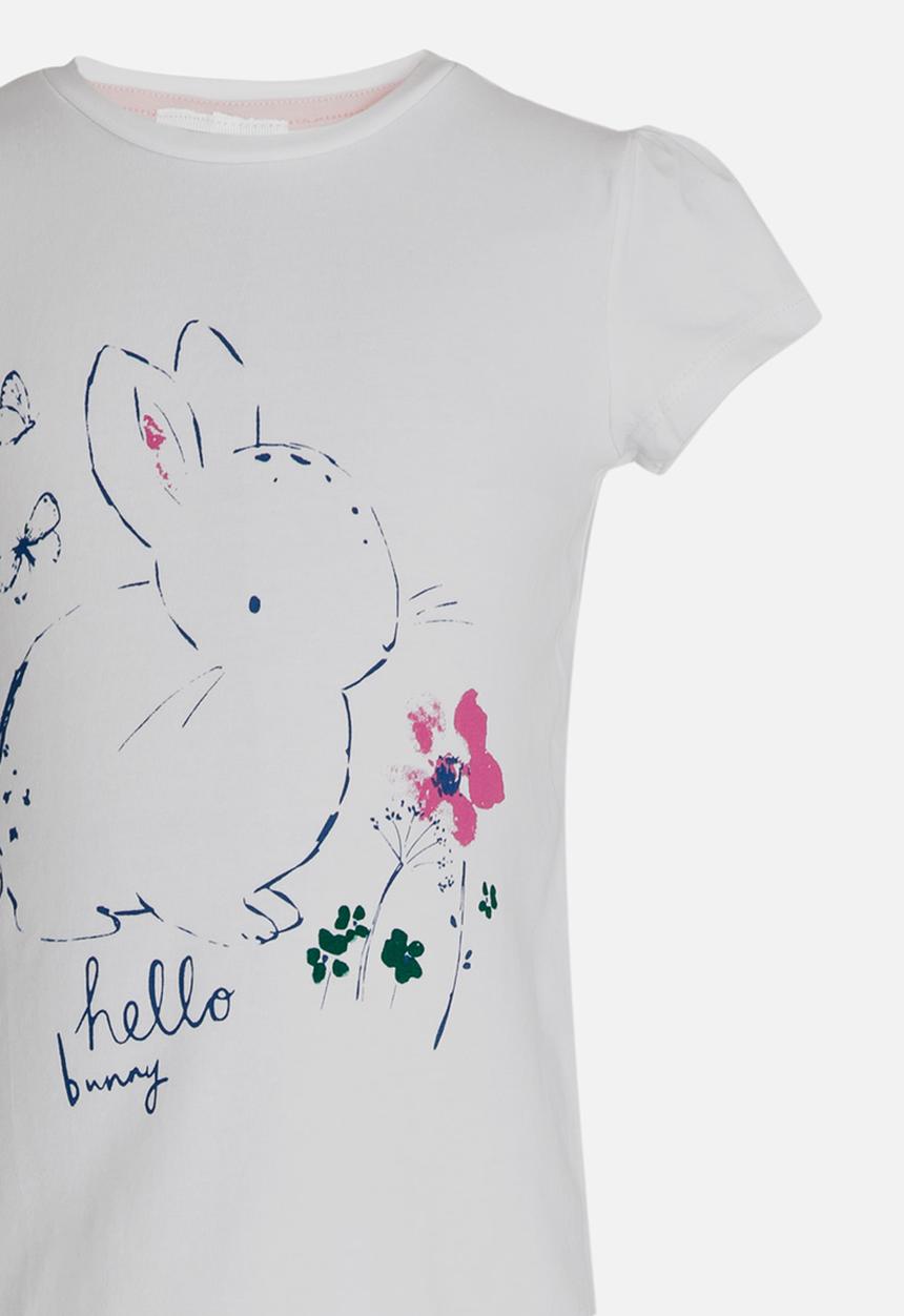 Pop Candy - Bunny Printed Tee White