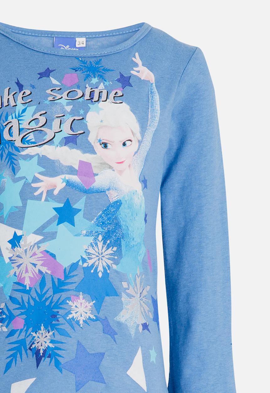 Pop Candy - Frozen  Long Sleeve  Tee Mid Blue