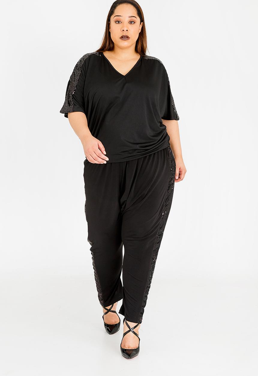 RUFF TUNG - Asanda Sequins Top Black