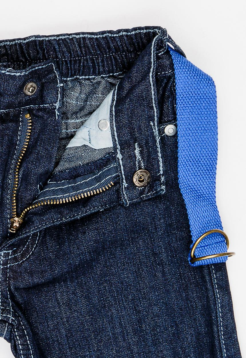 Pop Candy - Denim shorts with belt - blue