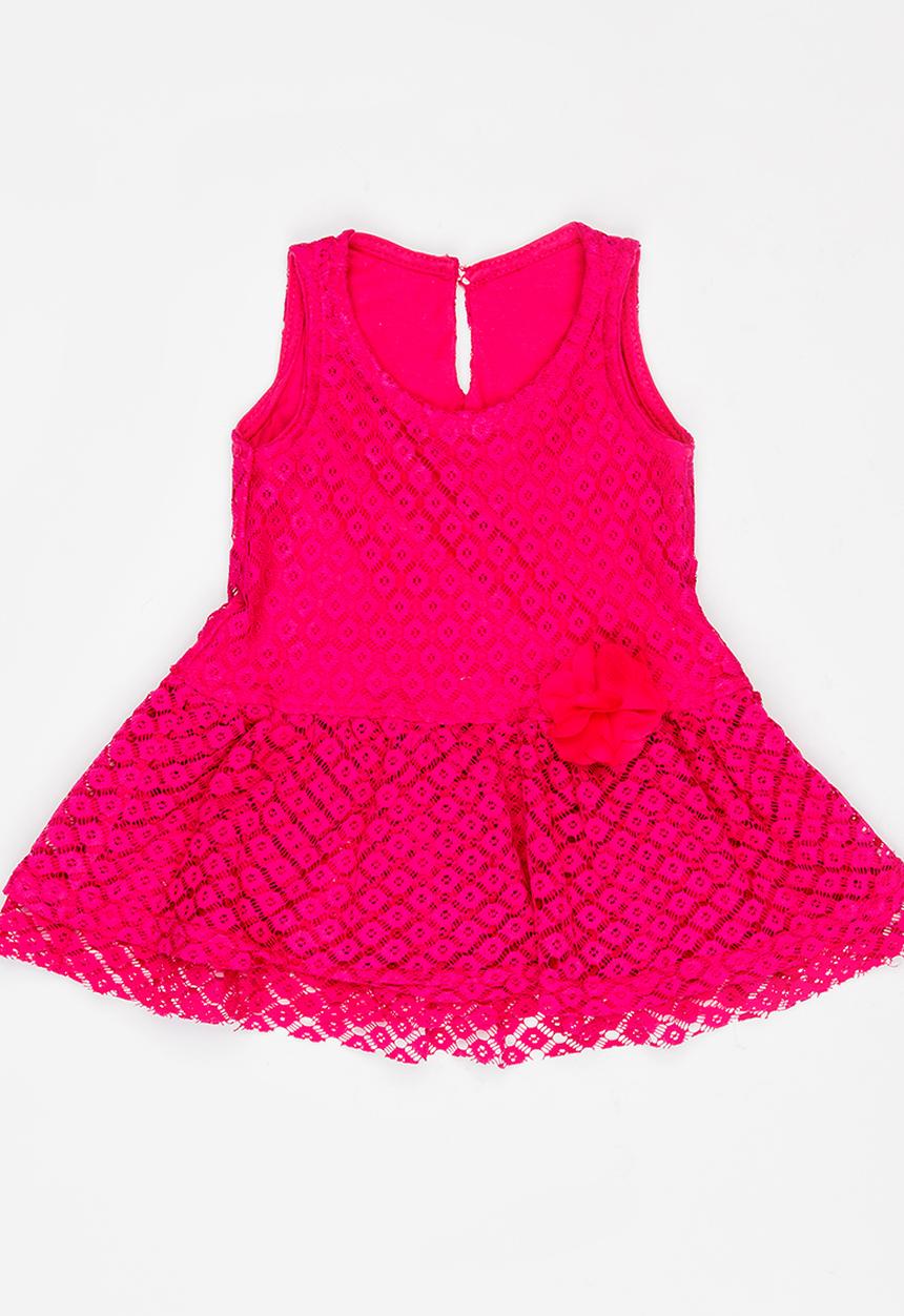 Pop Candy - Lace Dress Mid Pink