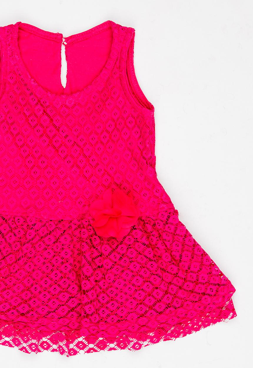 Pop Candy - Lace Dress Mid Pink