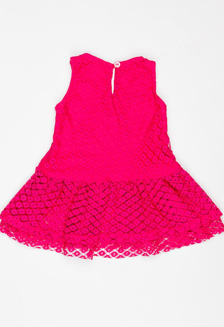 Pop Candy - Lace Dress Mid Pink