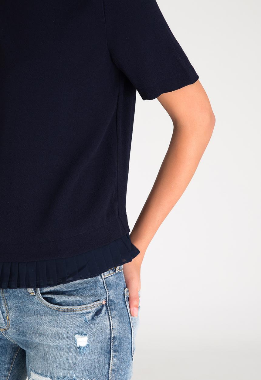 ONLY - Lea Pleat Detail Top Navy