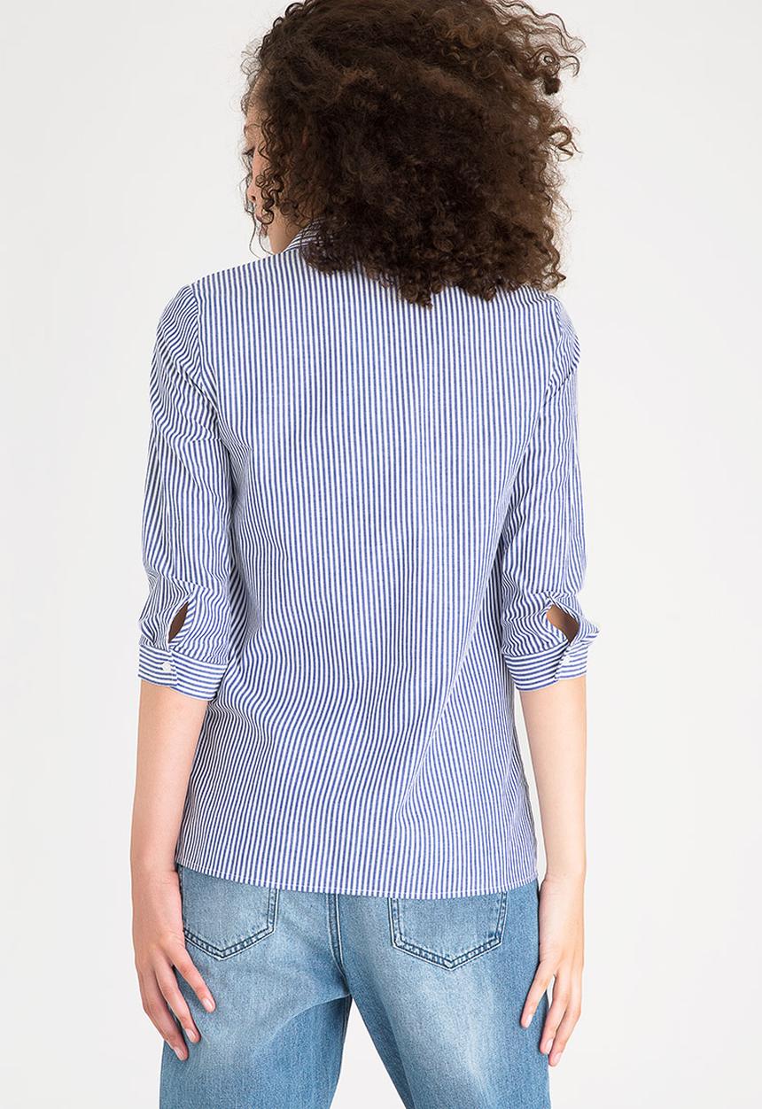 ONLY - Drive Embroidery Detail Shirt Blue