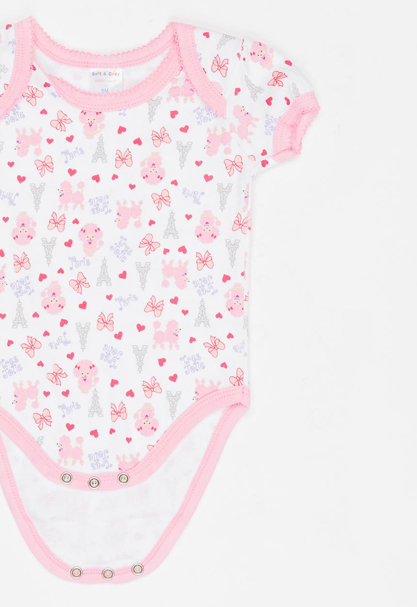 Twin Clothing - Short Sleeve Paris Two Piece Set Mid Pink