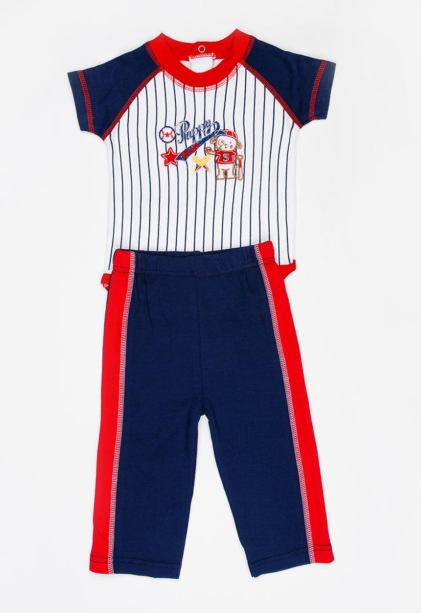 Twin Clothing - Two Piece Romper With Jogger Set Navy