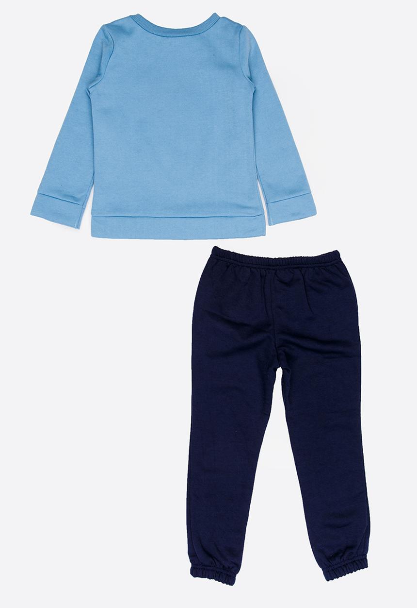 Pop Candy - Spider Man Sweat Top  And Jogger Set Mid Blue