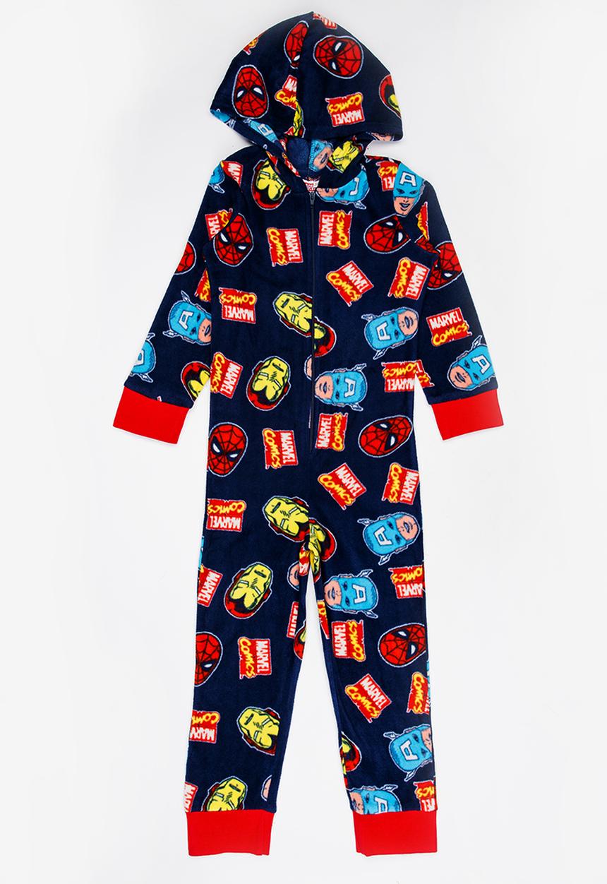 Pop Candy - Marvel printed onesie - navy