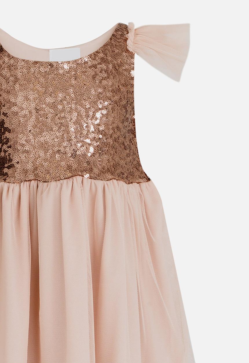See-Saw - Sequin Combo Dress Pale Pink