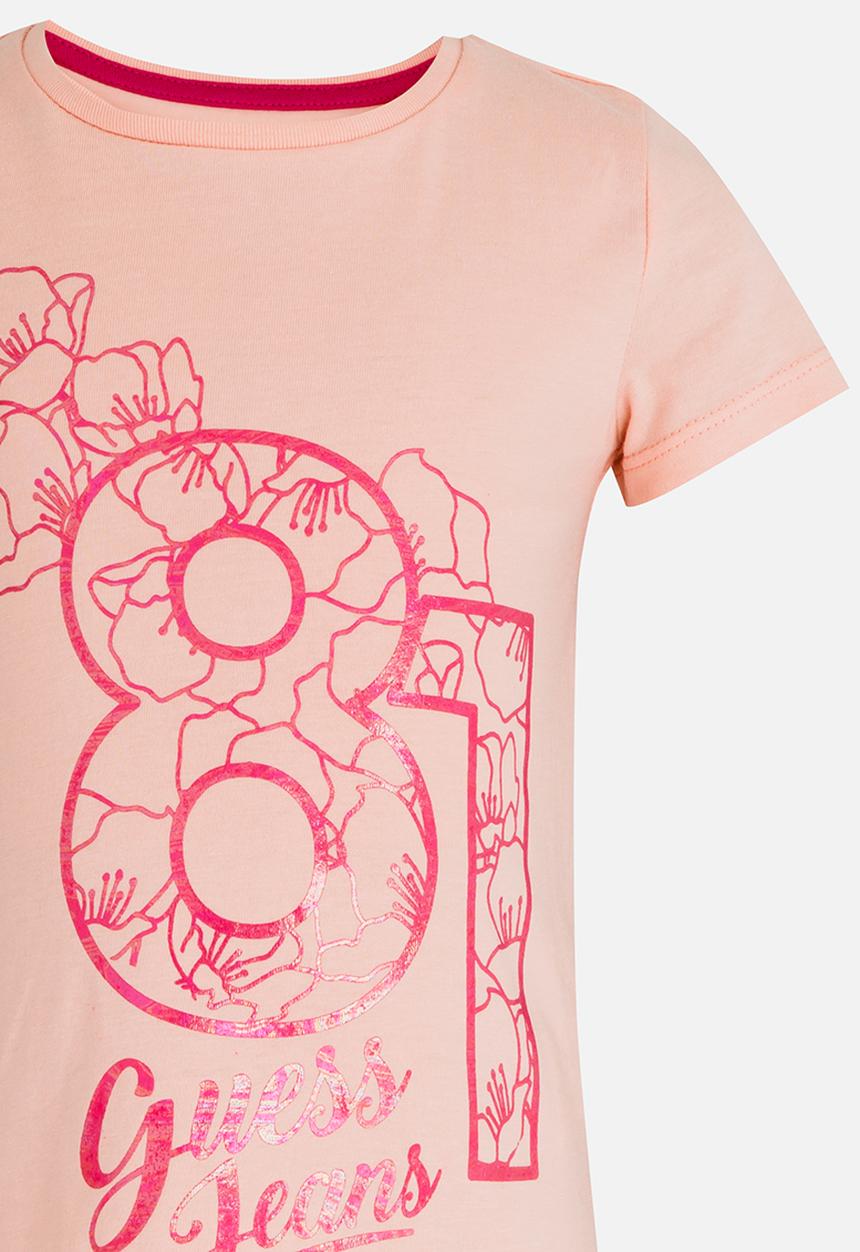 GUESS - Girls Stencil Pale Pink Tee