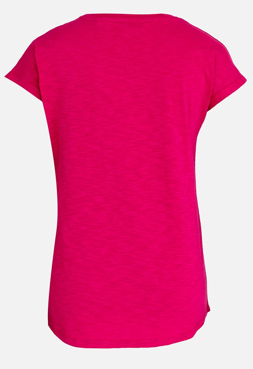GUESS - Girls Guess Glitter Tee Dark Pink