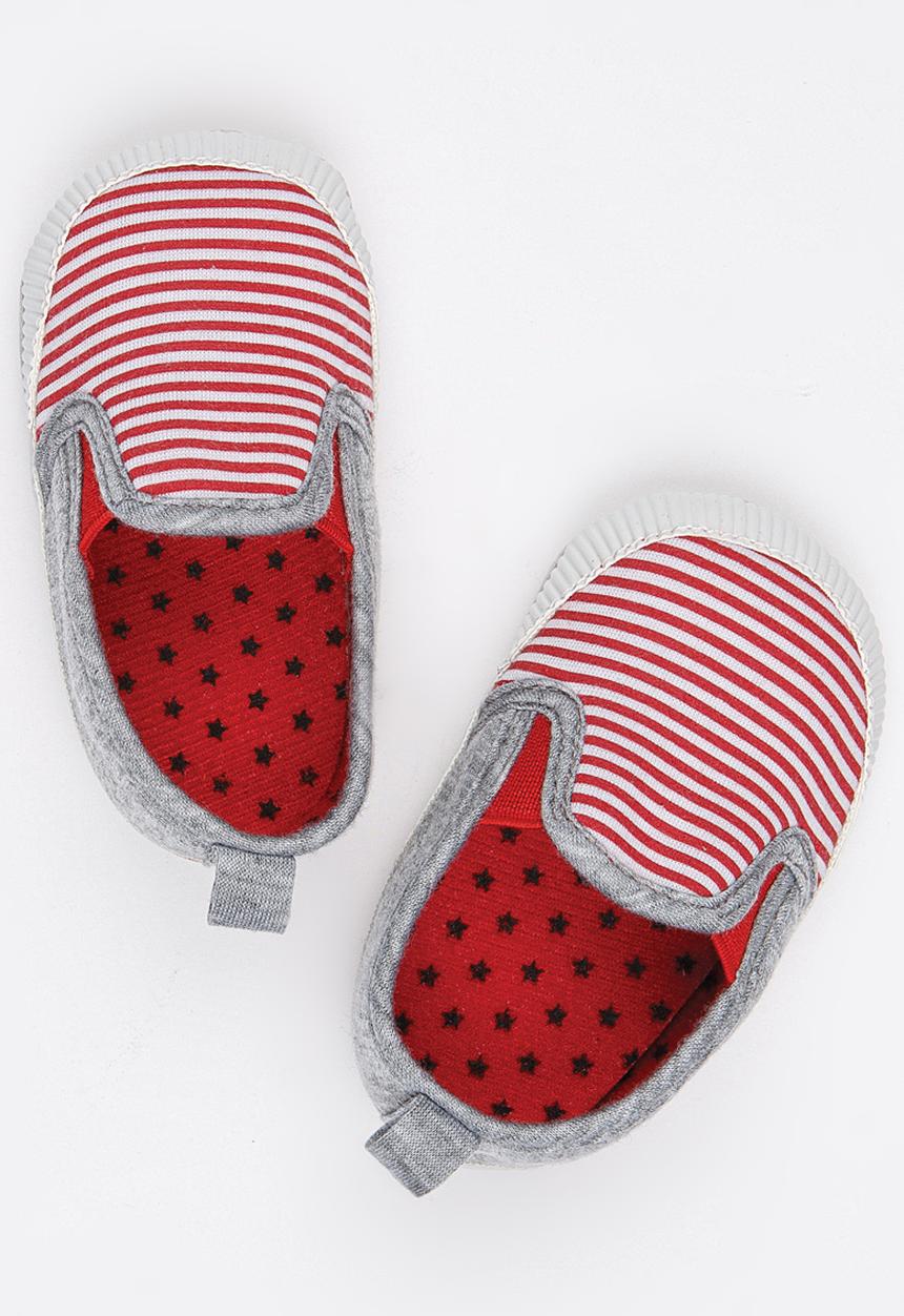 Pop Candy - Nautical Stripe Loafers Red